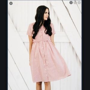 Rachel Parcell American Stripe Dress Red White sz Medium